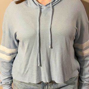 Hollister- hooded waffle shirt